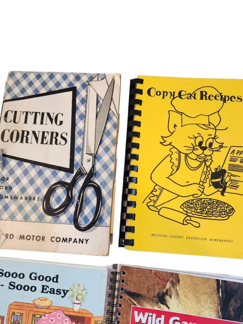 Sooo Good Sooo Easy 1980's / Cutting Corners 1957 / wild life cookbooks